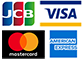 JCB / VISA / Mastercard / AMERICAN EXPRESS